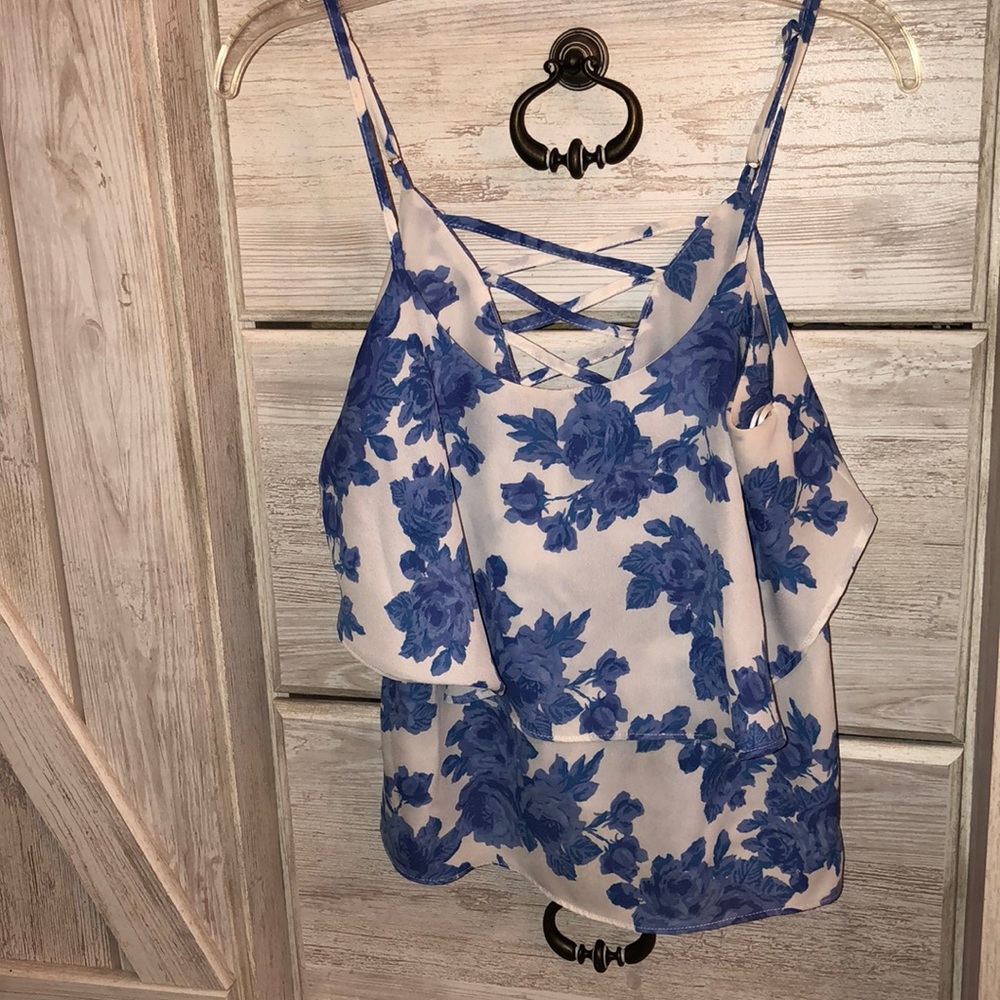 BLUE FLORAL BLOUSE
